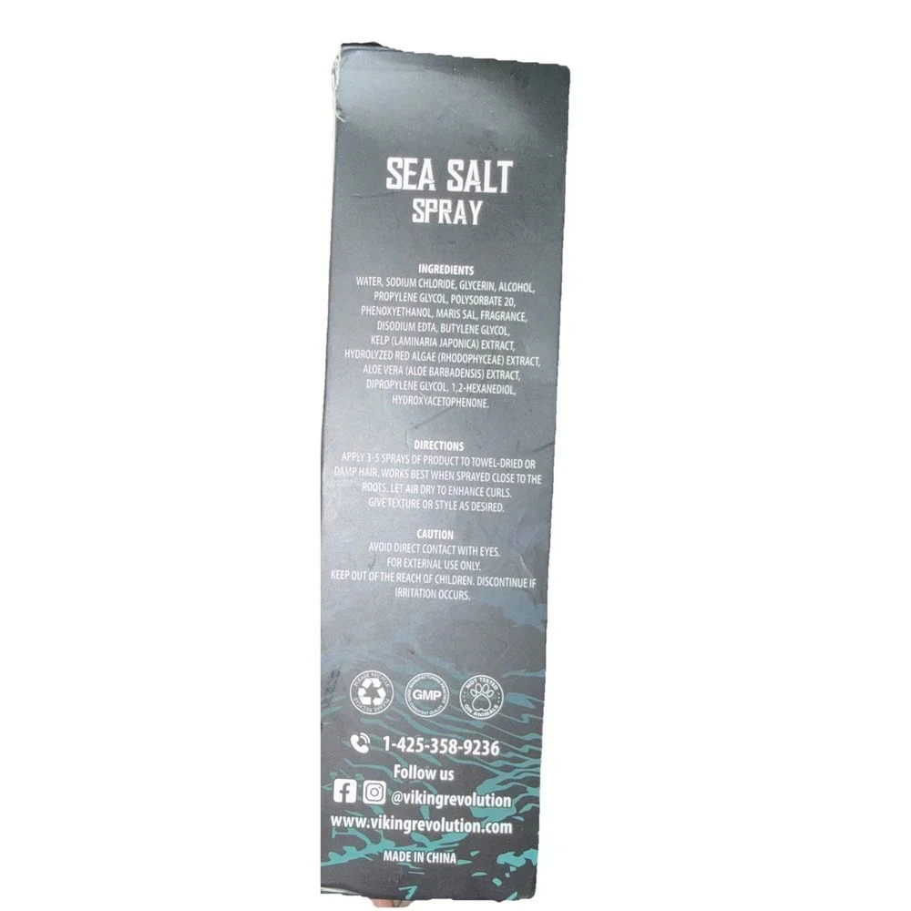 New Sea Salt Spray for Hair Men Texturizing Spray With Kelp Viking Revolution